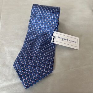 NWT Vineyard Vines Texas Rangers Mens 100% Silk Tie Royal Blue